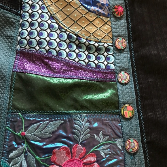 Desigual Galactic Tour patchwork A line mini skirt - Picture 2 of 8